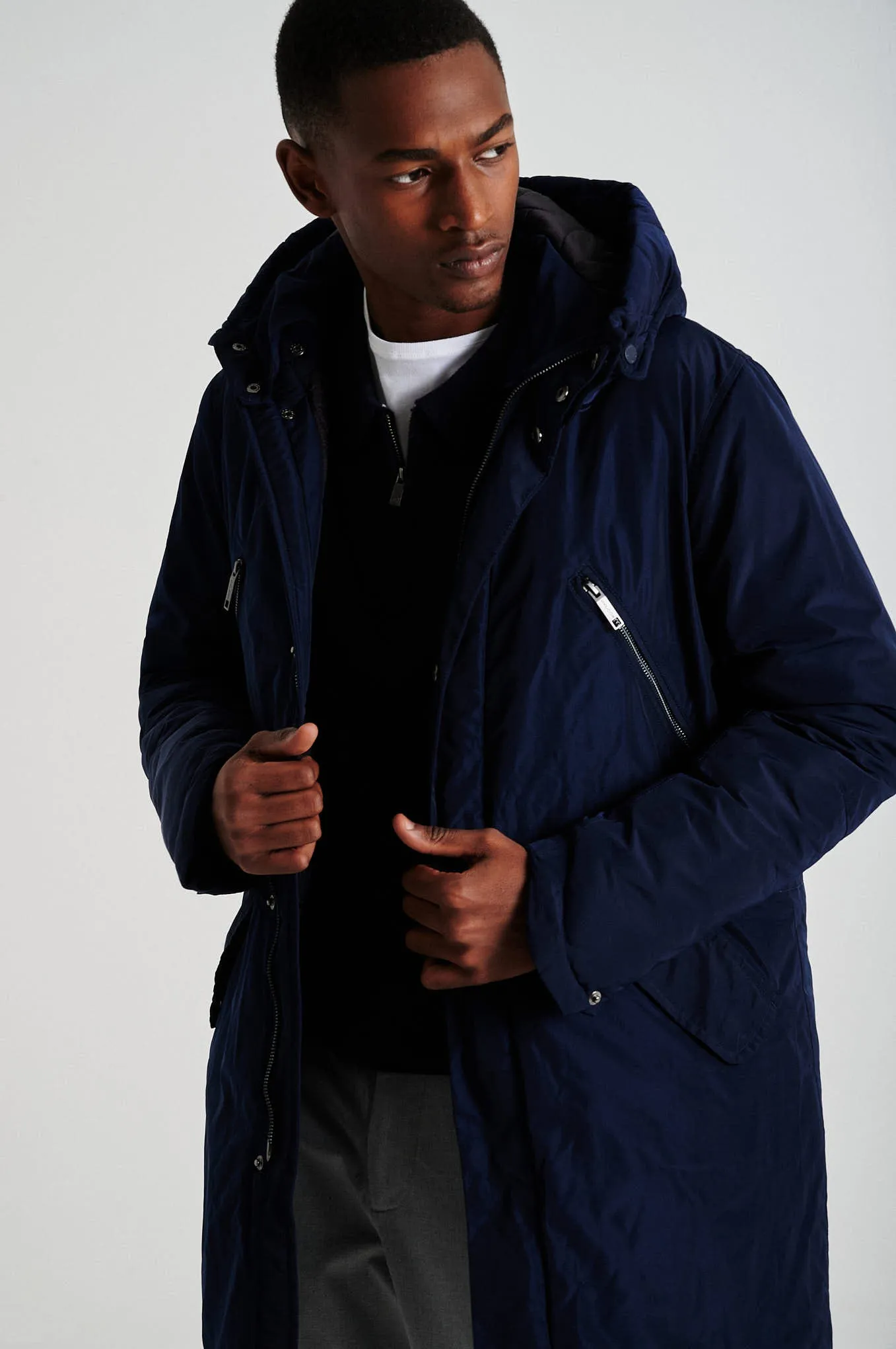 Men's long parka