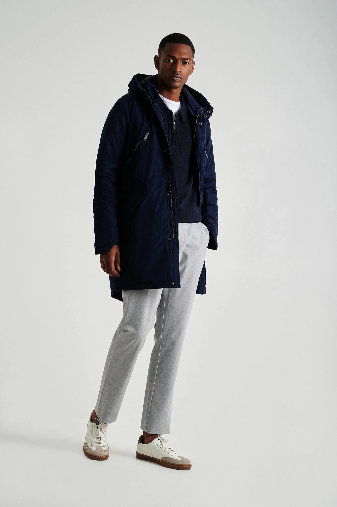 Men's long parka