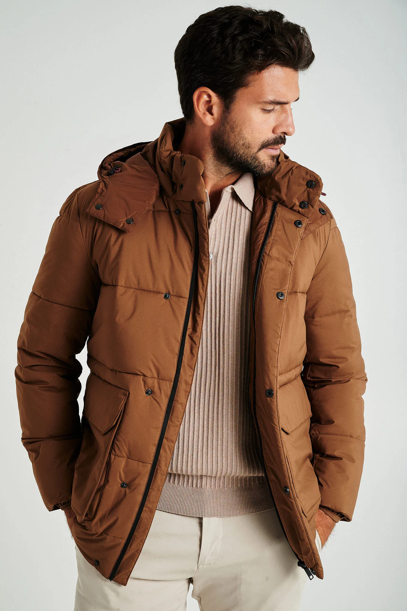 Men's recycled puff parka