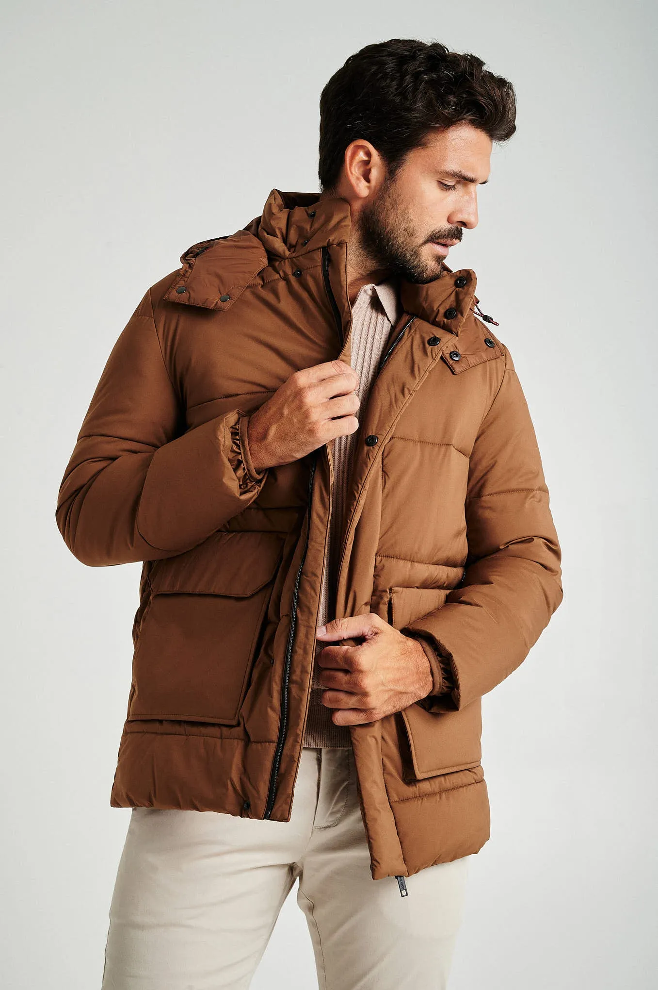 Men's recycled puff parka