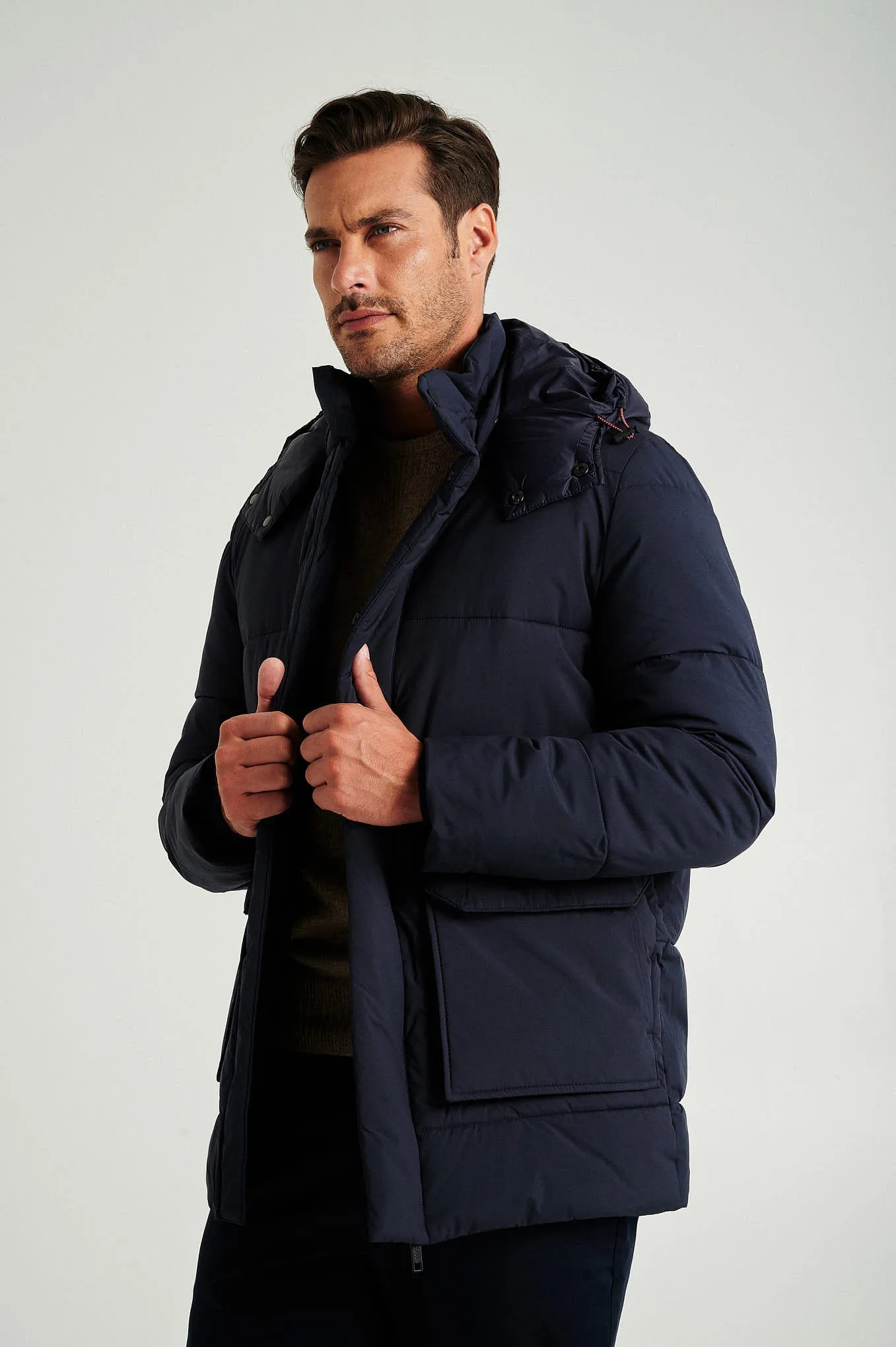 Men's recycled puff parka