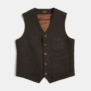 Men's Safari Tweed Vest - Victorian Elegant Classic Groom's Waistcoat