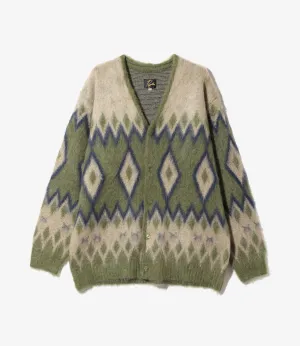 Mohair Cardigan – Olive Diamond