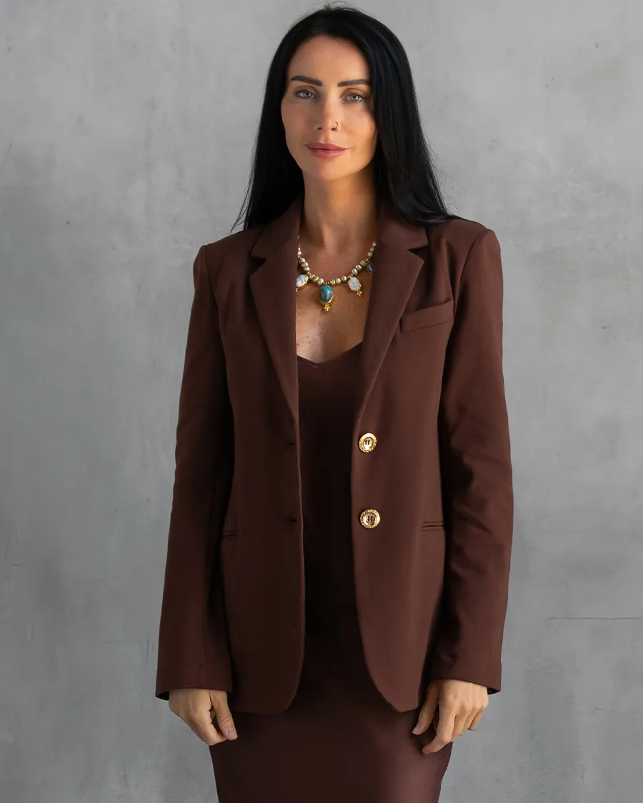 Morrison Interlock Blazer Espresso