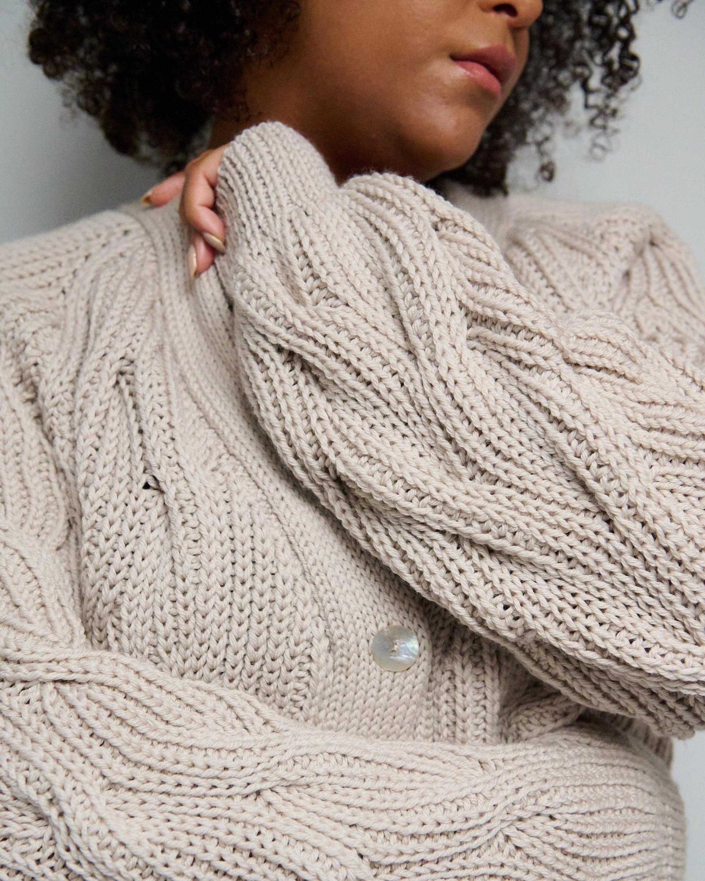 Nemunas: Silver Grey Merino Wool Cardigan