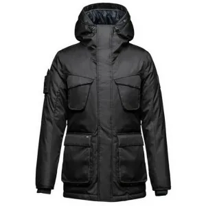 Nobis Rosco Long Parka Men's Large Crosshatch Black