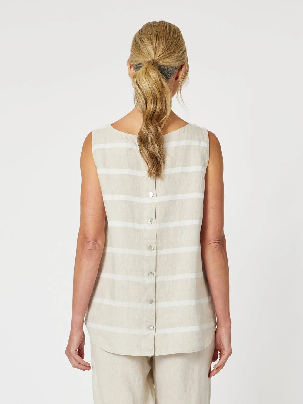 Patio Stripe Tank - Natural