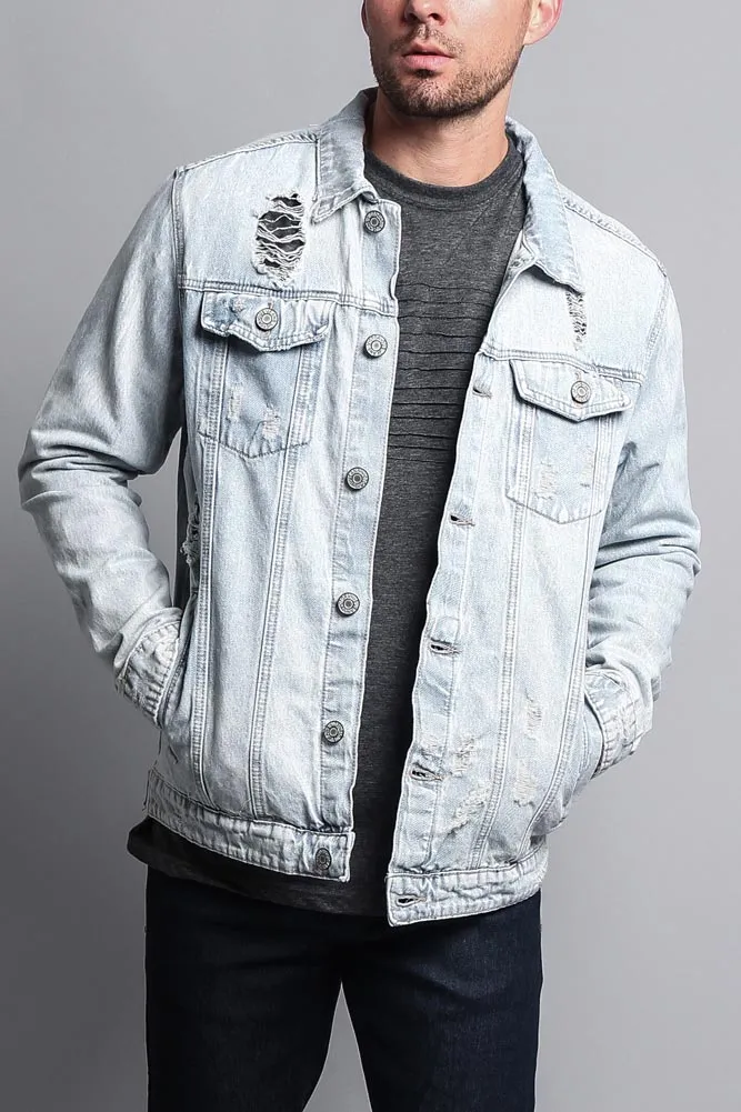 Premium Distressed Denim Jacket