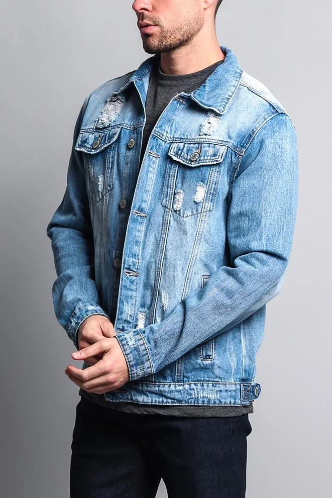 Premium Distressed Denim Jacket