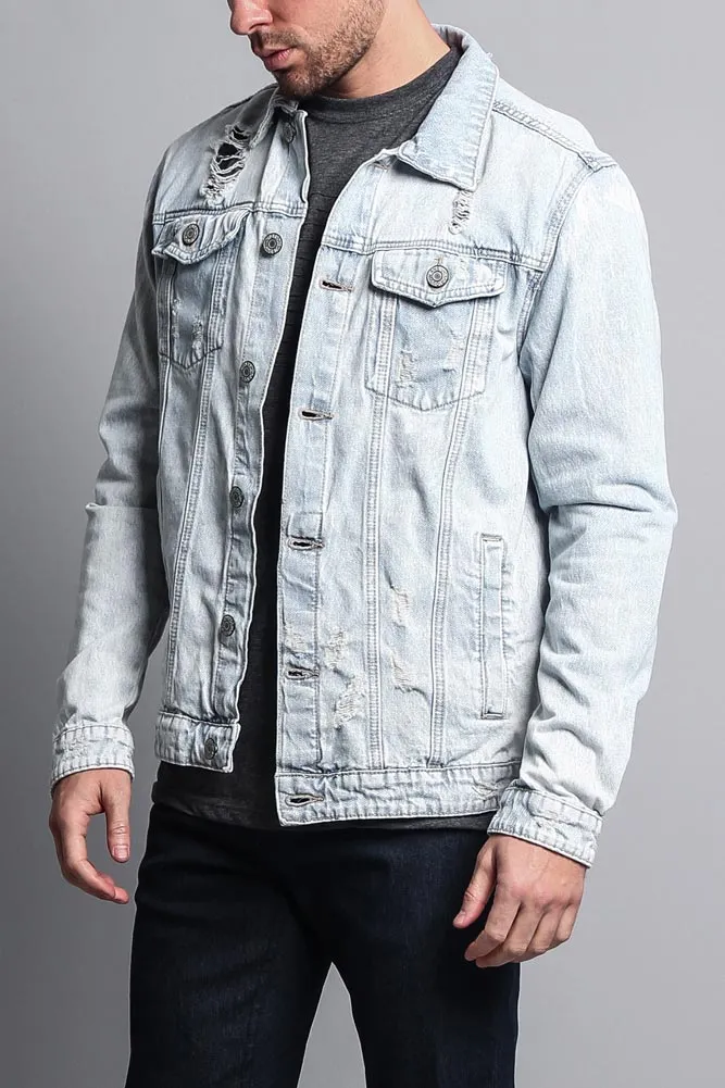 Premium Distressed Denim Jacket