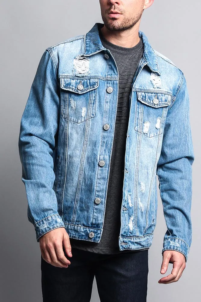 Premium Distressed Denim Jacket