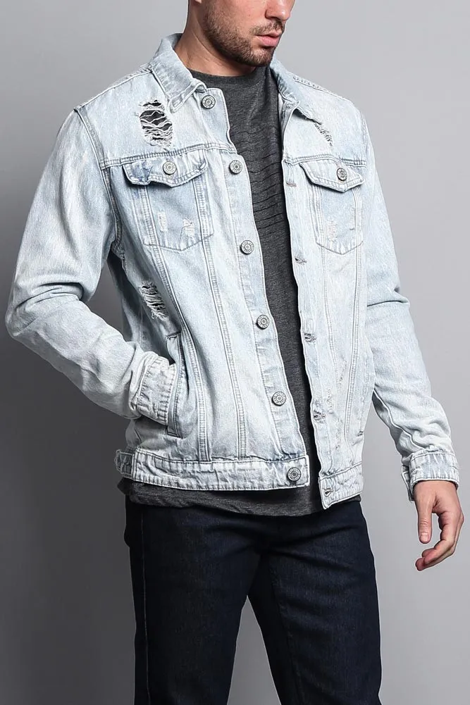 Premium Distressed Denim Jacket