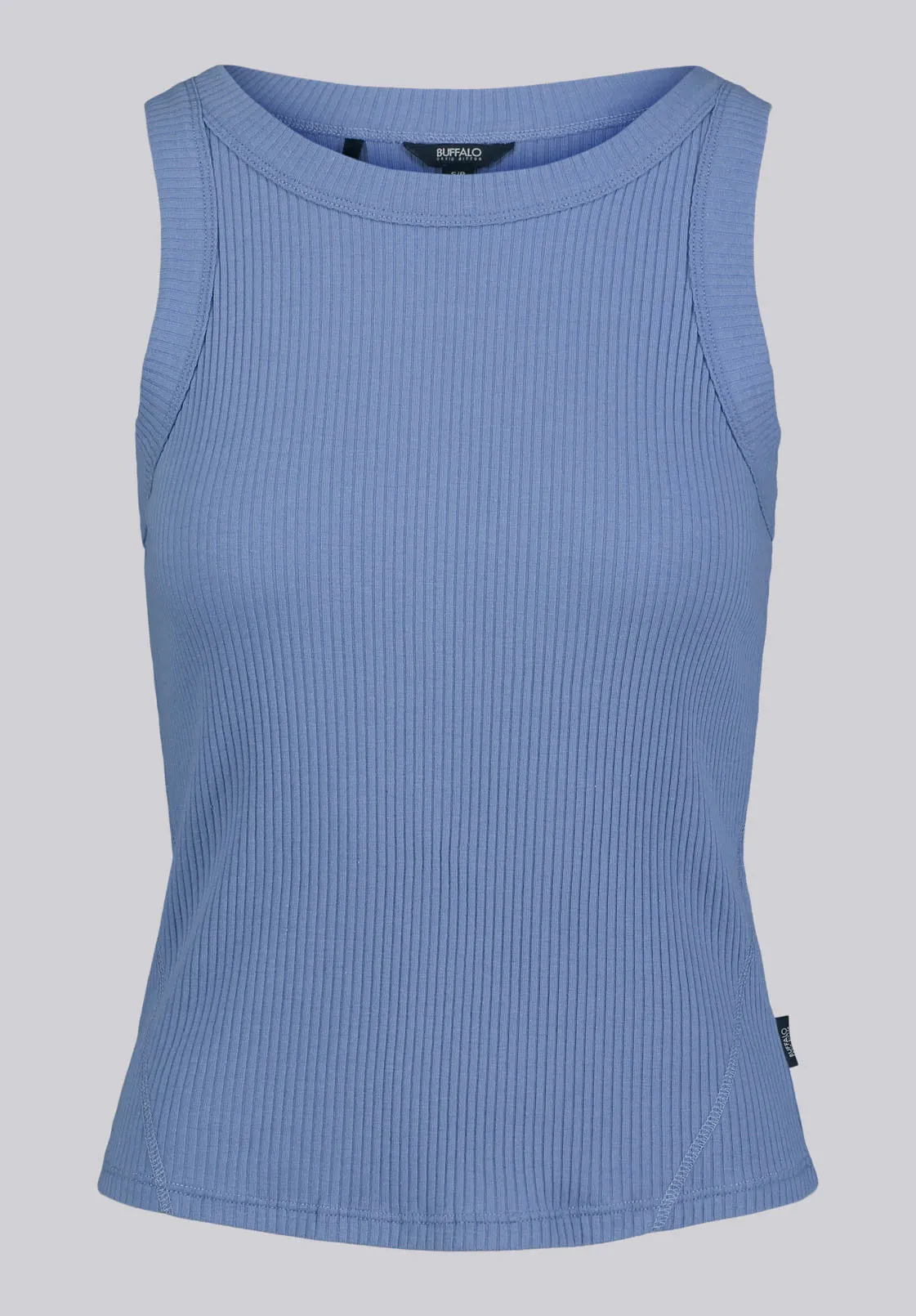 Regine Women’s Ribbed Tank Top in Riviera Blue - KT0119P