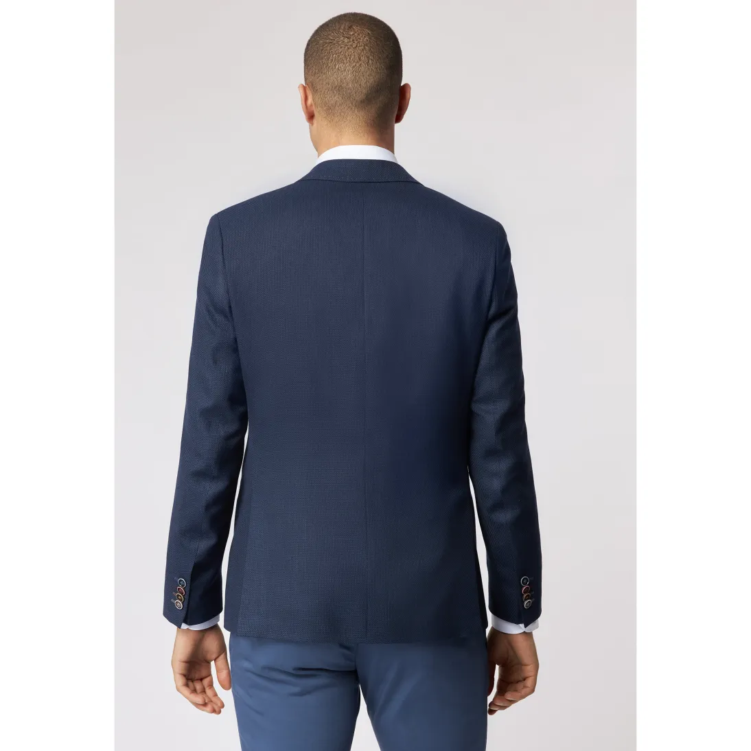 Roy Robson Virgin Wool Mix Slim Fit Navy Blazer 05055