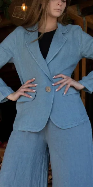 Sabrina Linen Blazer