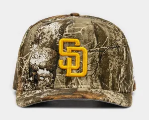 San Diego Padres Camo 950AF Snapback Mens Hat (Brown/Yellow)