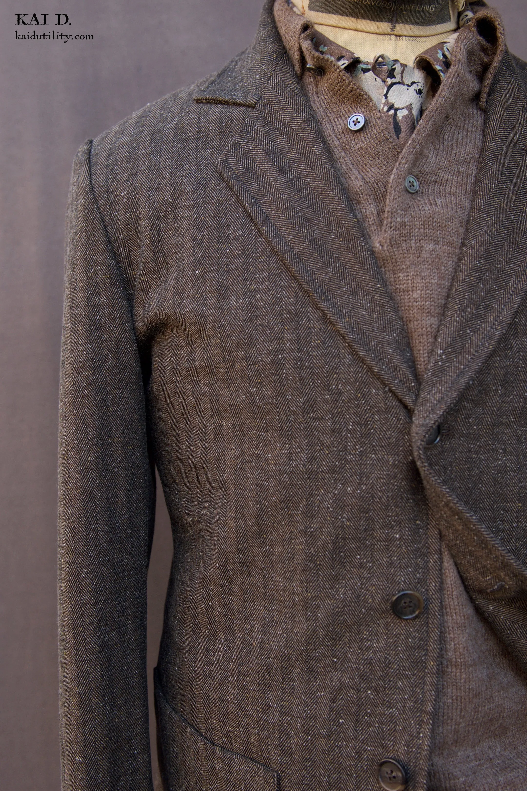 Shoemaker's Jacket - Cotton Herringbone Tweed - M, L, XL