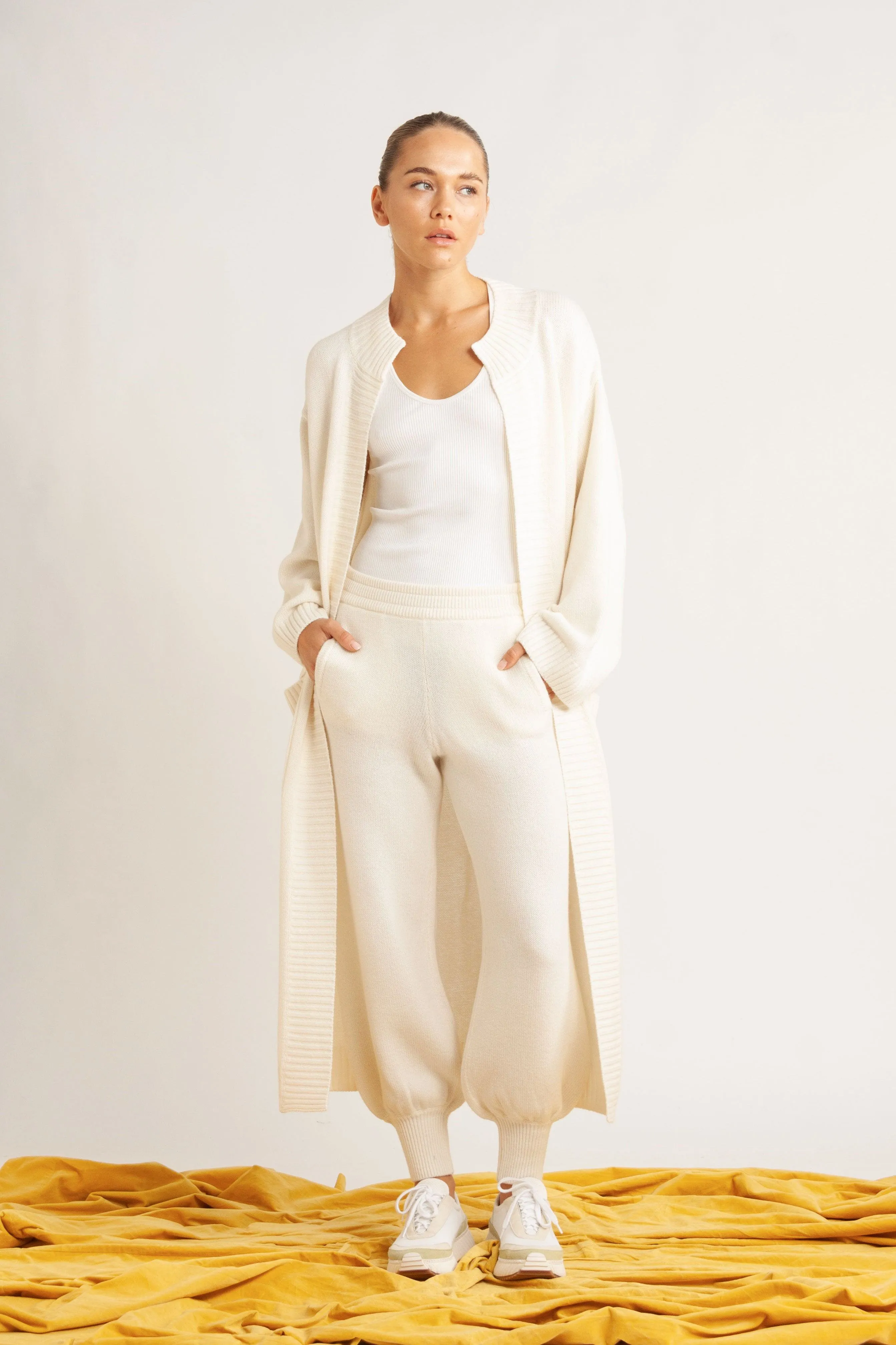 Sidney Wool-Cashmere Longline Cardigan