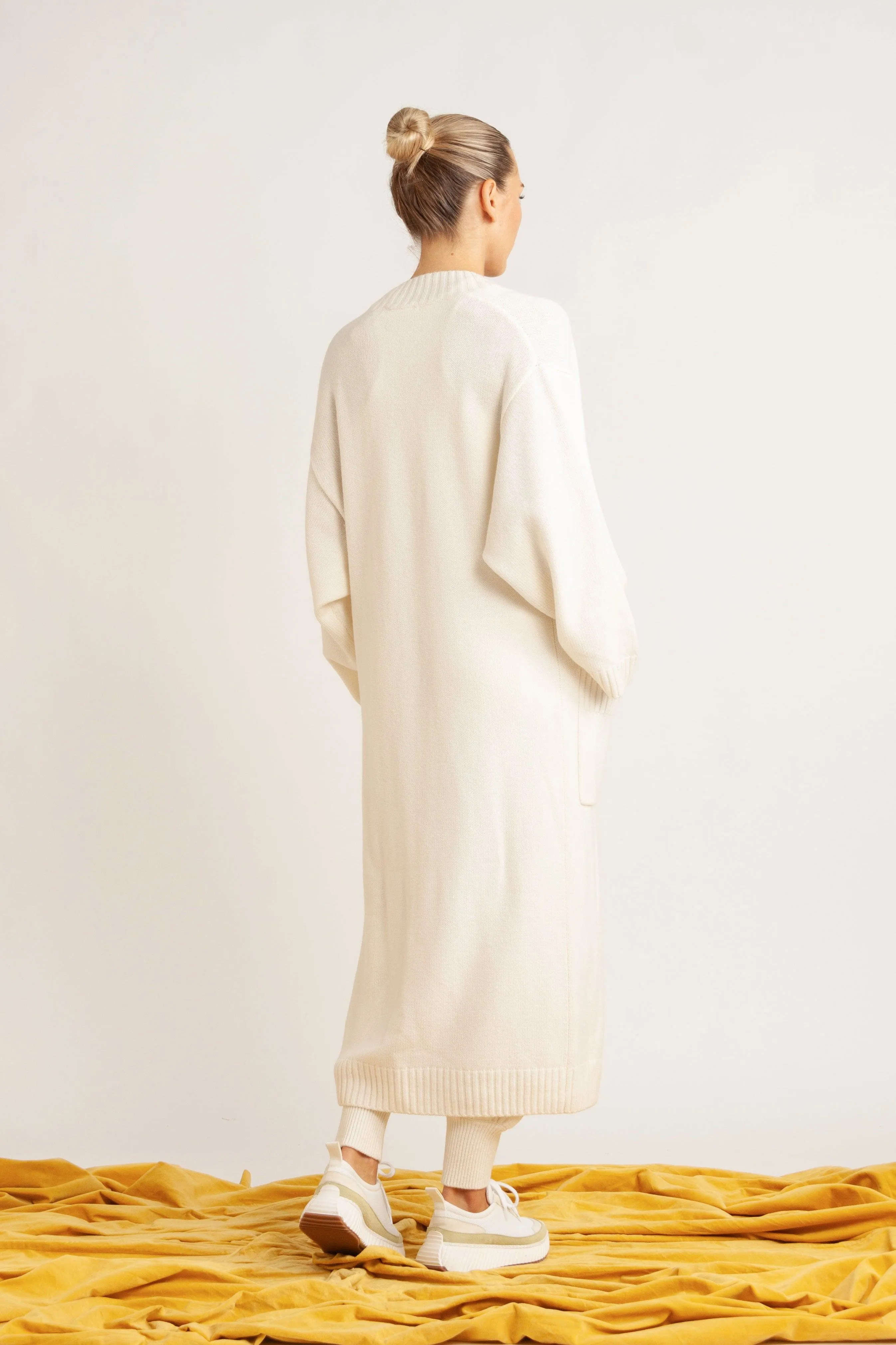 Sidney Wool-Cashmere Longline Cardigan