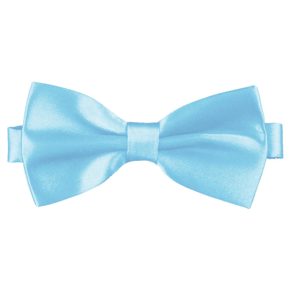 Sky Blue [Silky Smooth] - Bow Tie and Pocket Square Matching Set