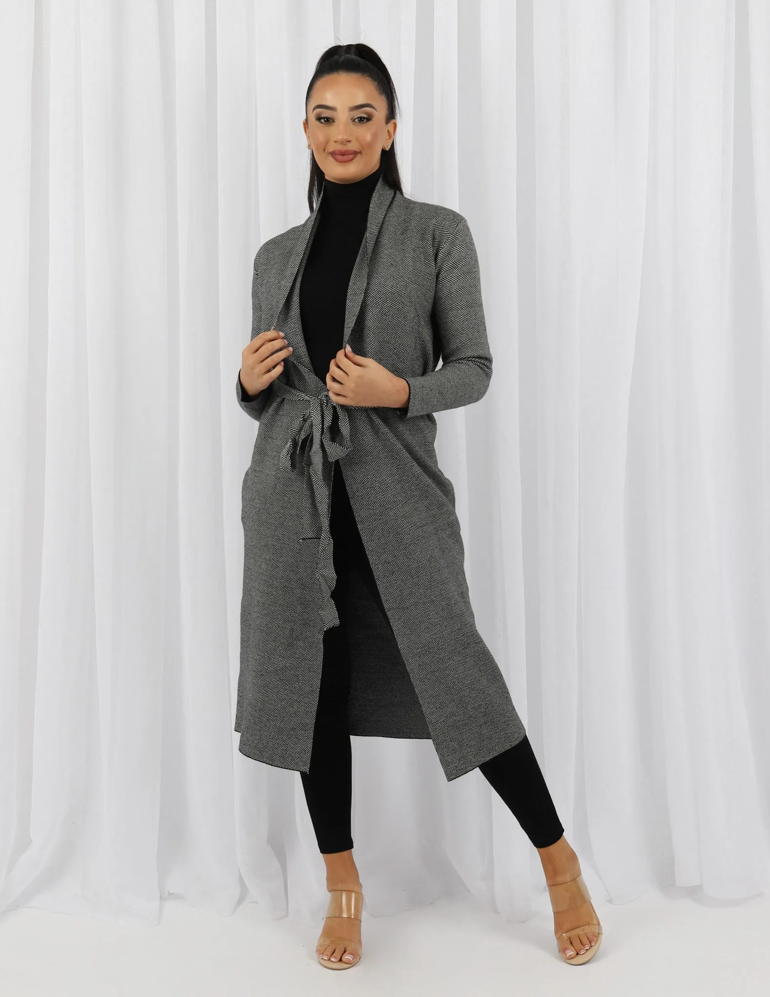 Smokey Knit Tie Cardigan