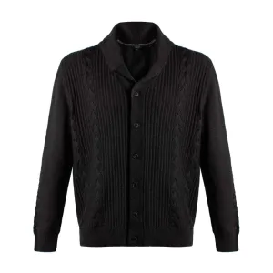 Stay Warm and Stylish with Men's 100% Cotton Shawl Collar Cable Button Front Cardigan: A Perfect Blend of Comfort and Fashion