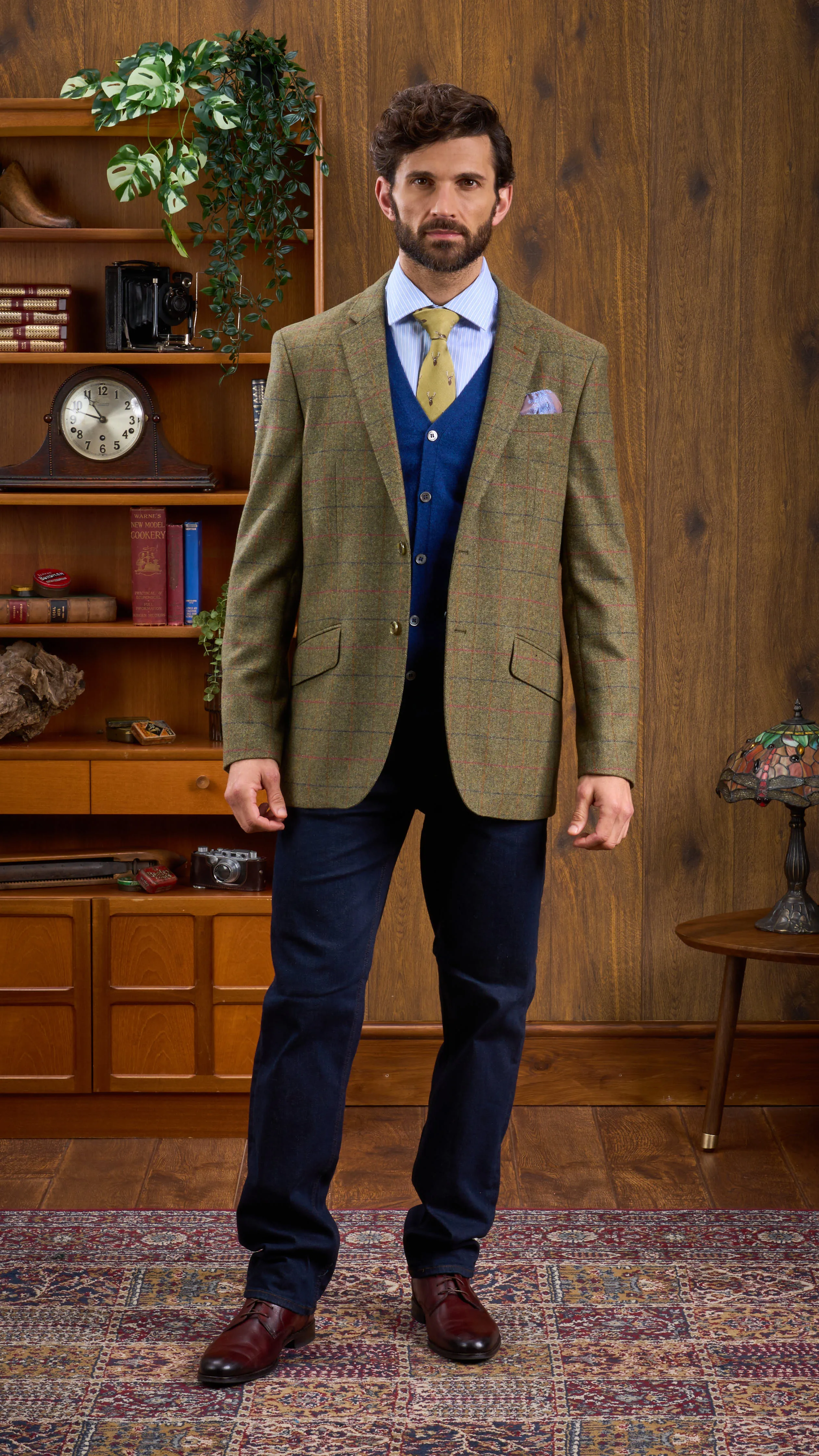 Surrey Tweed Lined Blazer In Meadow - Regular Fit