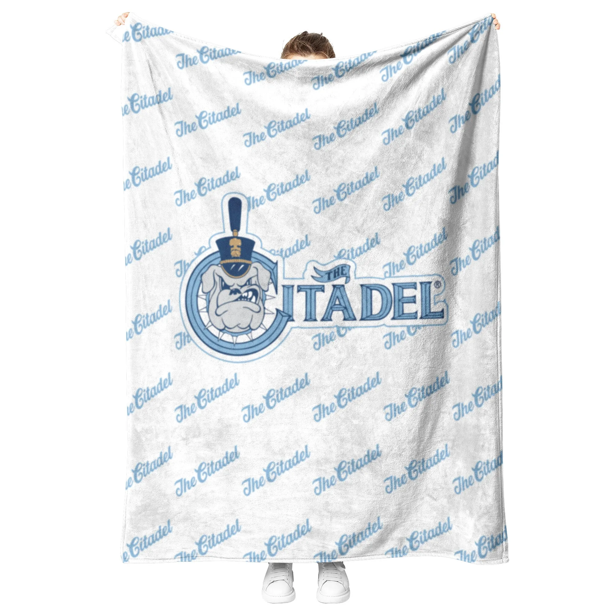 The Citadel, Vintage Spike logo, White Blanket