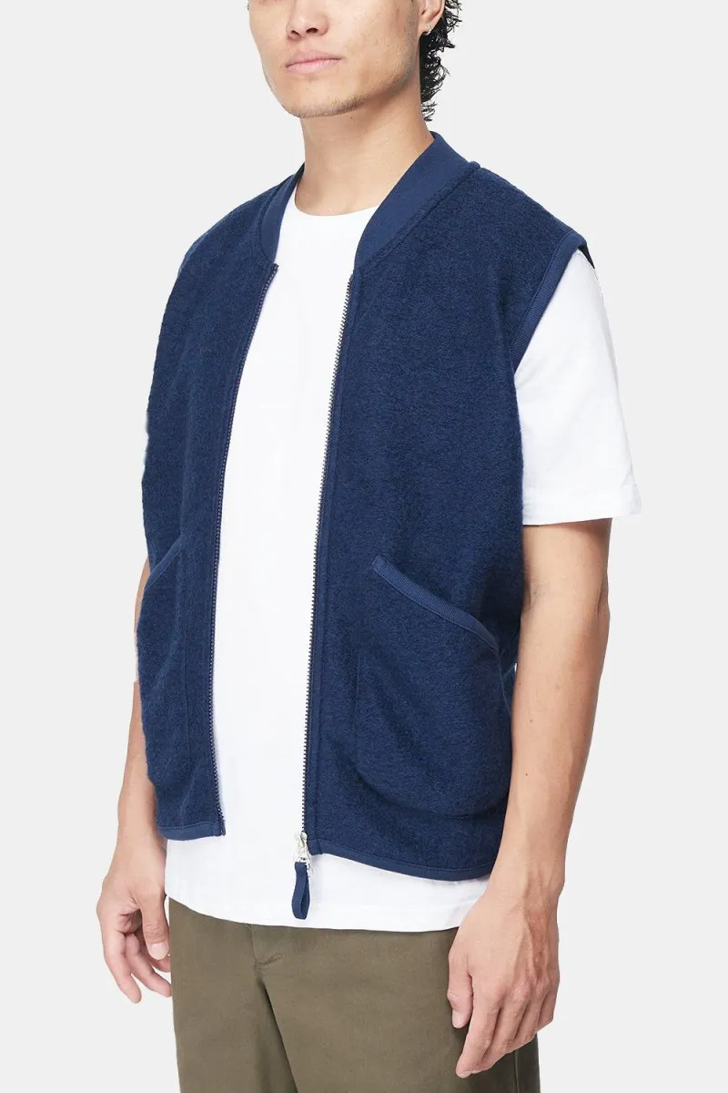 Universal Works Zip Waistcoat (Indigo Blue)