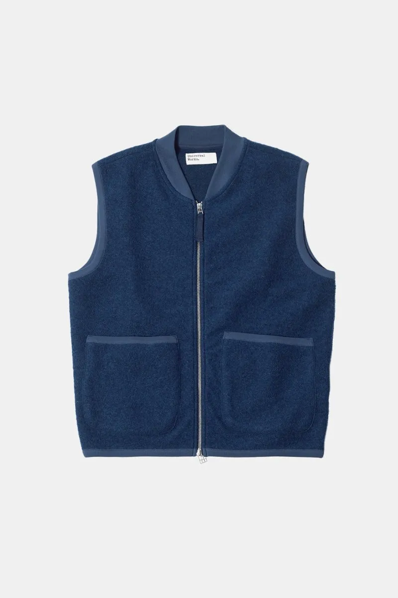 Universal Works Zip Waistcoat (Indigo Blue)