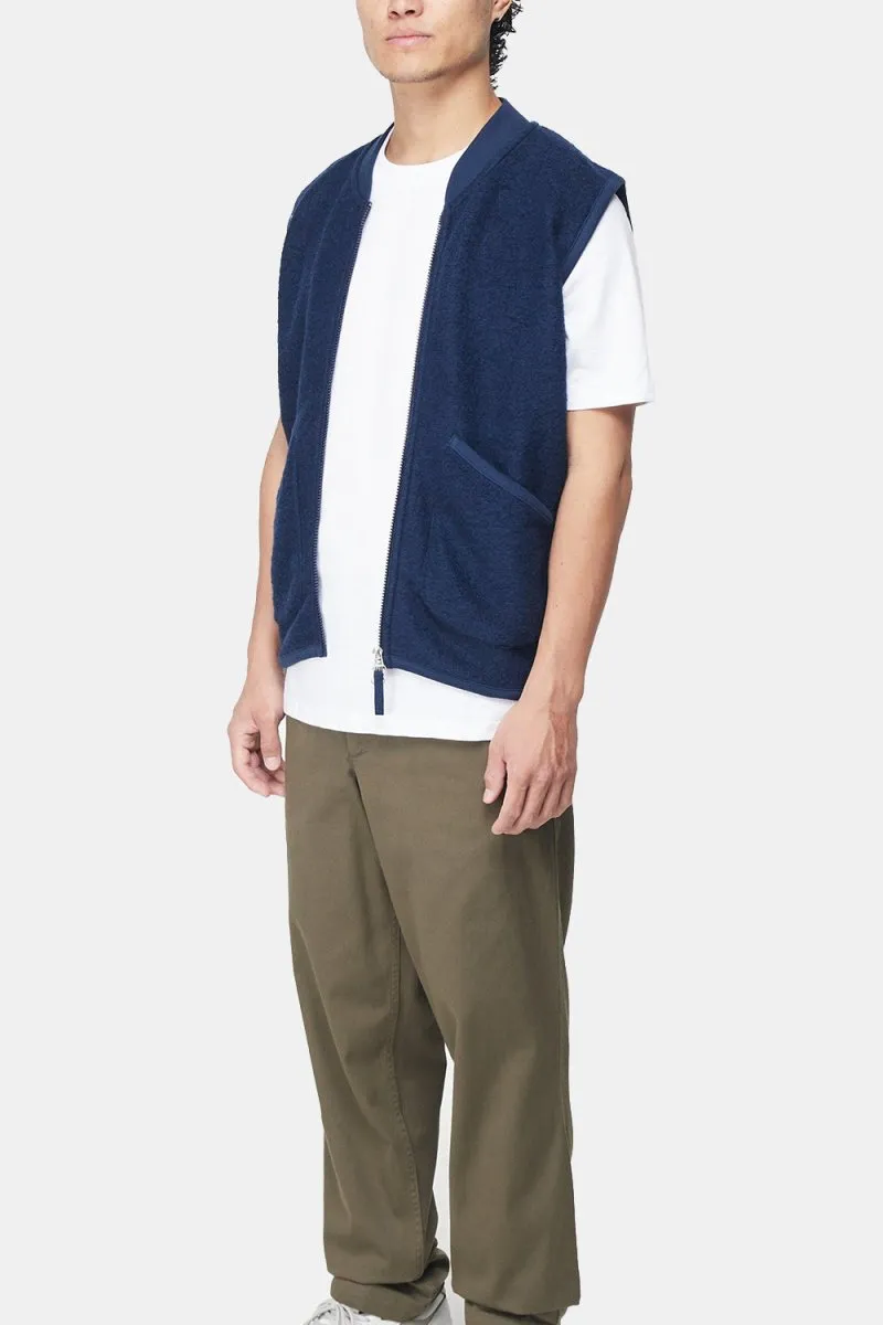 Universal Works Zip Waistcoat (Indigo Blue)