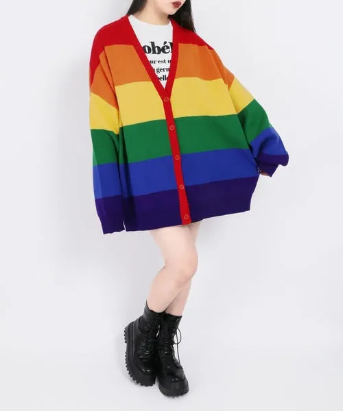 W❤️C rainbow cardigan