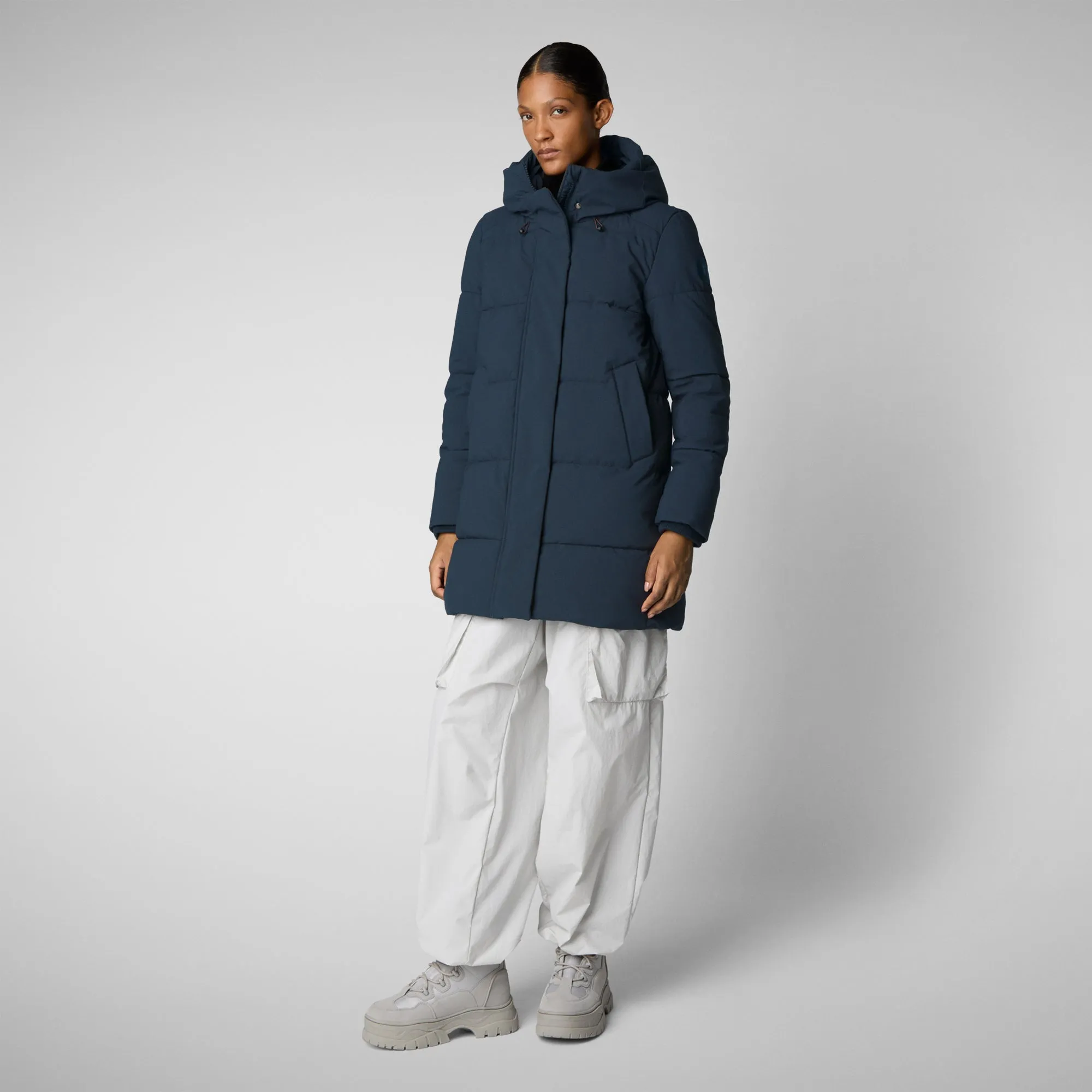 Women's Hooded Parka Bethany in blue black