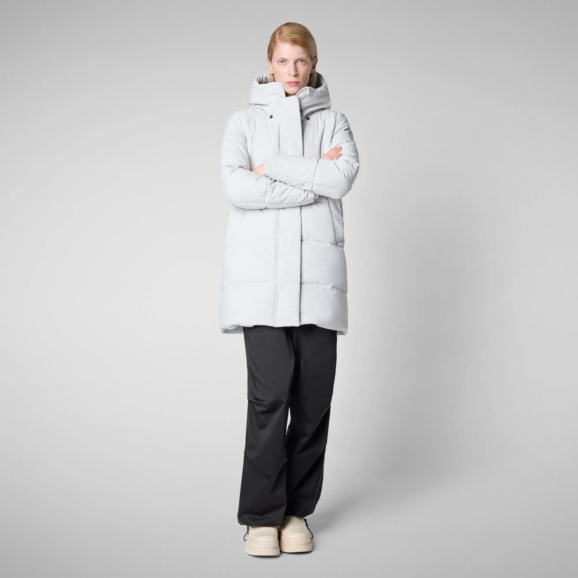 Women's Hooded Parka Bethany in Fog Grey