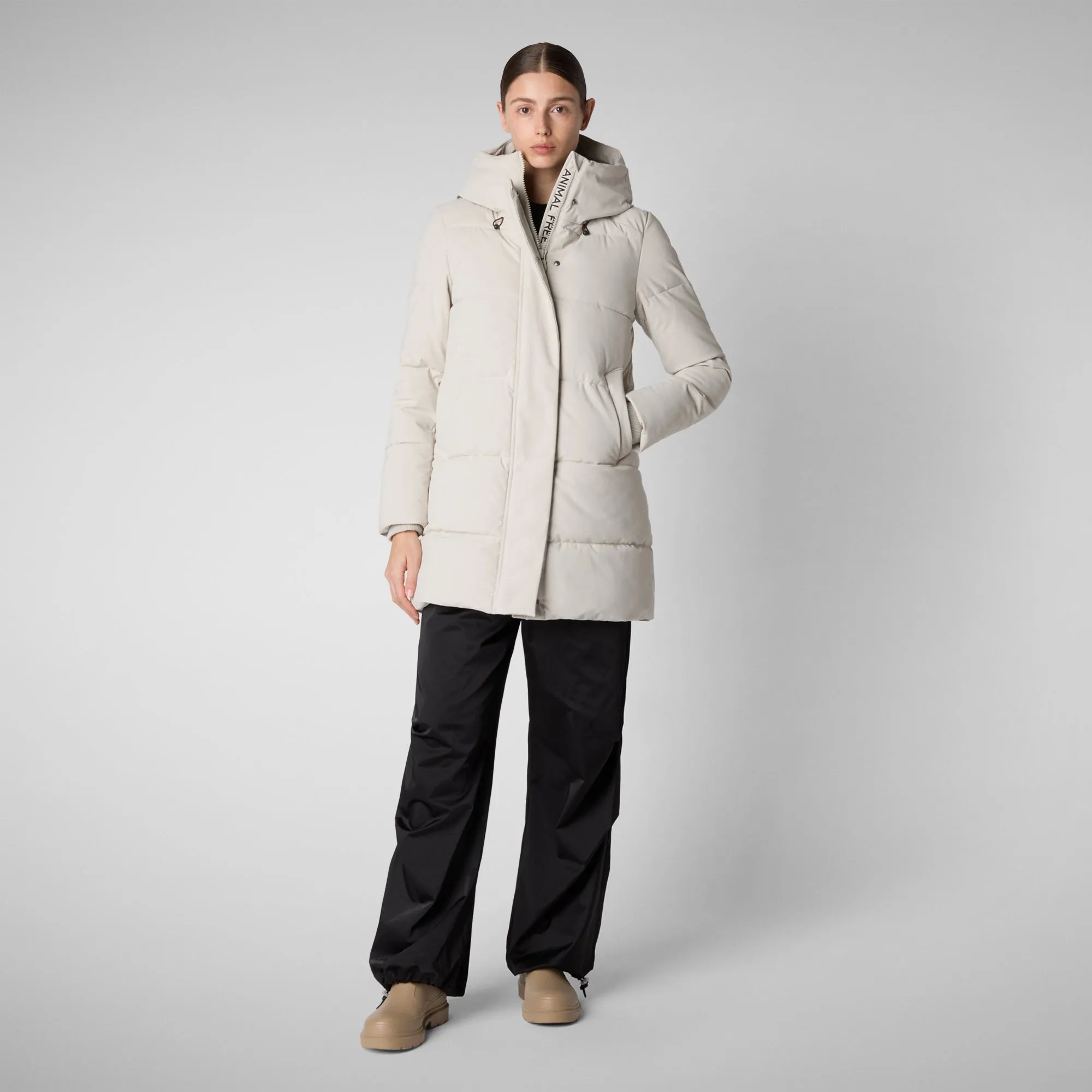 Women's Hooded Parka Bethany in Rainy Beige