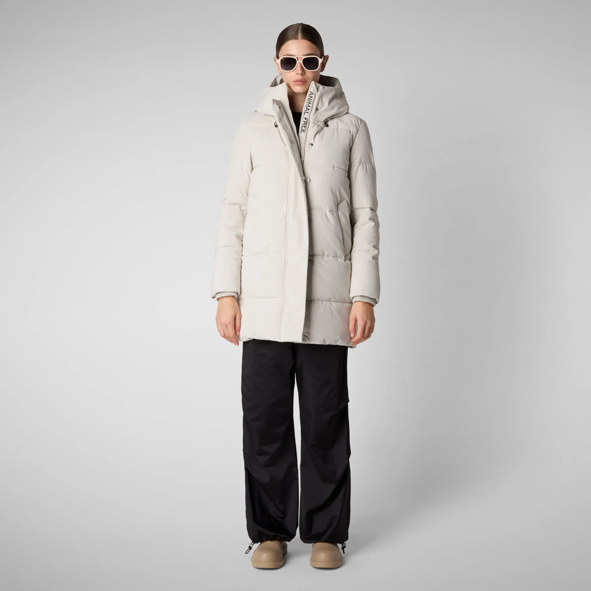 Women's Hooded Parka Bethany in Rainy Beige