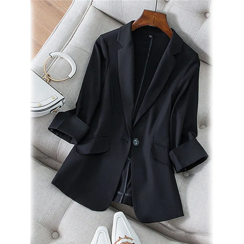 Women's Long Sleeve Pocket Casual Blazer