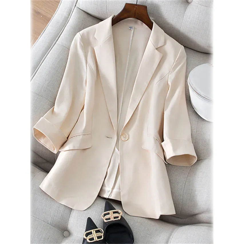 Women's Long Sleeve Pocket Casual Blazer