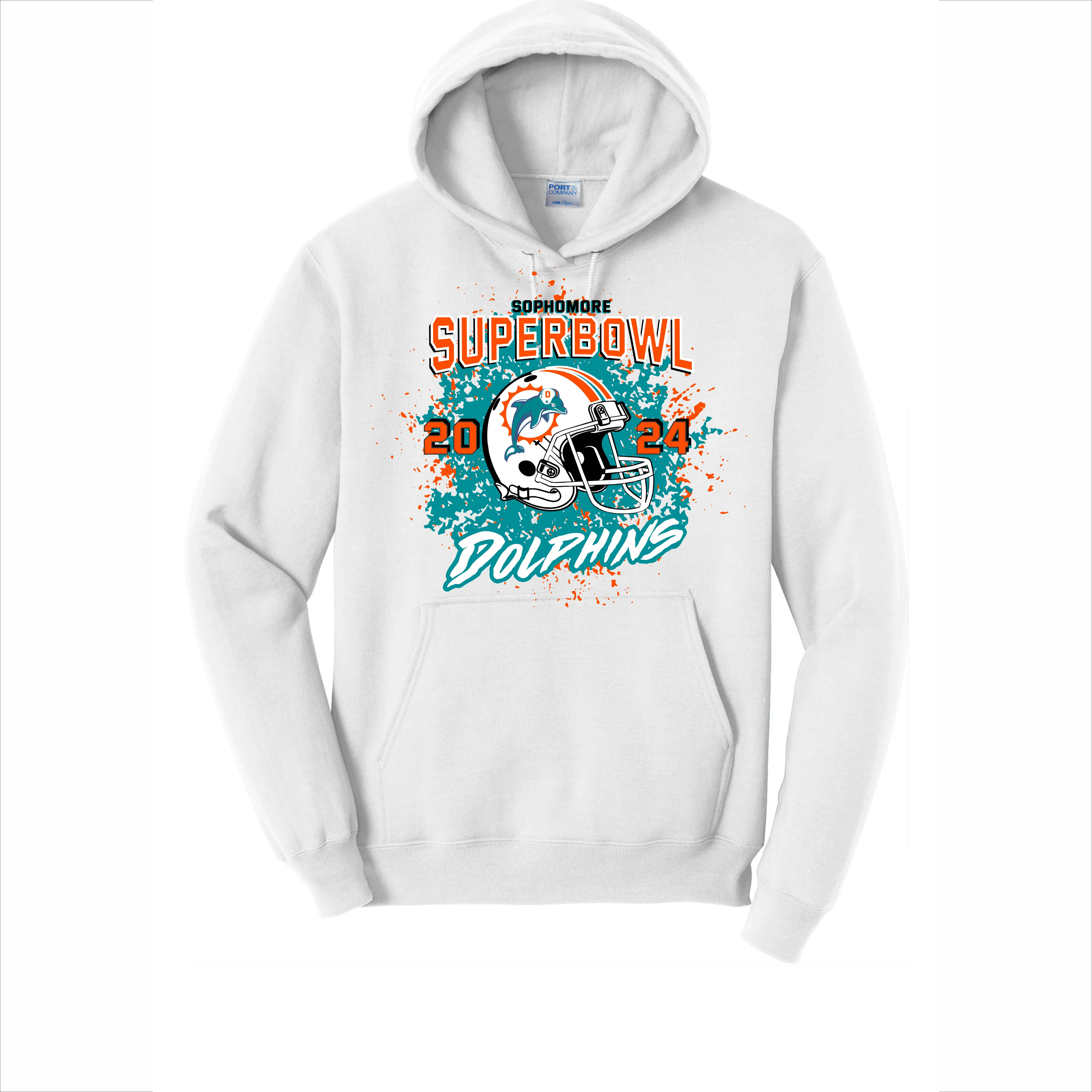 YOUTH - SOPHOMORE Dolphins Superbowl Hoodie 2024